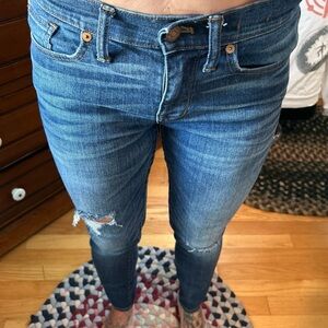 Madewell Distressed Blue Skinny Jeans